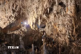 "Động Thần tiên" huyền diệu tại tỉnh Bejaia của Algeria. (Ảnh: Mạnh Hùng/TTXVN)