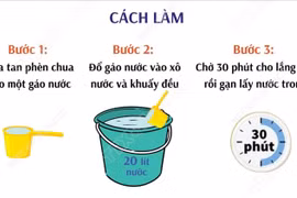 Xử lý nước ăn, uống mùa mưa lũ: Cách làm trong, khử trùng nước bằng hóa chất