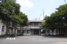 Trụ sở Ủy ban Nhân dân xã Bình Thạnh cũ (nay thuộc xã Đinh Văn-Lâm Hà) là 1 trong 8 cơ sở nhà, đất khu vực Lâm Đồng cũ, cần cho thuê. (Ảnh: Nguyễn Dũng/TTXVN)