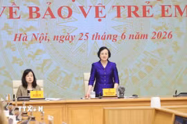 Phó Thủ tướng Phạm Thị Thanh Trà phát biểu chỉ đạo. (Ảnh: Lâm Khánh/TTXVN)