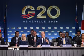 Hội nghị Bộ trưởng Tài chính và Thống đốc Ngân hàng Trung ương G20 ở Asheville, bang North Carolina, Mỹ ngày 1/9/2026. (Ảnh: AA/TTXVN phát)