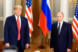 Tổng thống Nga Vladimir Putin và Tổng thống. (Ảnh: THX/TTXVN)