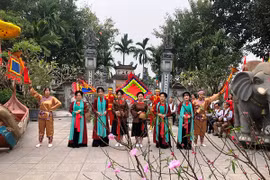 Hát Chèo tàu Tổng Gối. (Ảnh: Sở Văn hóa, Thể thao Hà Nội)