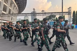 Lực lượng an ninh của Indonesia. (Ảnh: Đỗ Quyên/TTXVN)