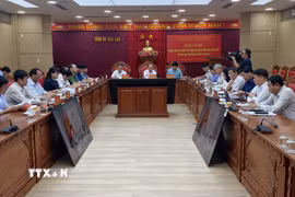 Quang cảnh buổi làm việc. (Ảnh: Sỹ Thắng/TTXVN)