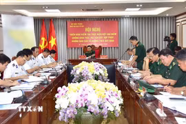 Quang cảnh buổi làm việc. (Ảnh: TTXVN phát)
