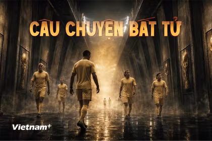 Chuyên trang đa phương tiện “Ngôi đền huyền thoại FIFA World Cup” được xây dựng như một hành trình tương tác đặc biệt. (Ảnh: PV/Vietnam+)