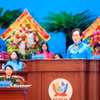 Bà Lê Thị Thủy, Chủ tịch Hội Liên hiệp Phụ nữ Việt Nam khóa XIV, nhiệm kỳ 2026-2031 phát biểu bế mạc Đại hội. (Ảnh: Hoài Nam/Vietnam+)