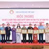 Hội Khuyến học Việt Nam biểu dương 378 đại biểu tiêu biểu trong các mô hình học tập xuất sắc trên cả nước. (Ảnh: Hoài Nam/Vietnam+)