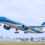 Máy bay của Hãng hàng không Vietnam Airlines. (Ảnh: PV/Vietnam+)
