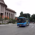 Các đơn vị xe buýt của Transerco đã thực hiện 44.676 lượt trong kỳ nghỉ lễ Quốc khánh 2/9. (Ảnh: PV/Vietnam+)