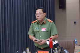 Trung tướng Nguyễn Hải Trung, Giám đốc Công an thành phố Hà Nội. (Ảnh: Phạm Kiên/TTXVN)