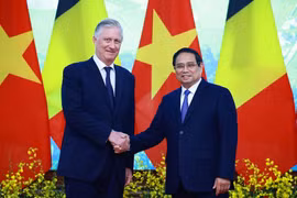 Chiều 1/4, tại Hà Nội, Thủ tướng Phạm Minh Chính hội kiến Nhà Vua Vương quốc Bỉ Philippe thăm cấp Nhà nước đến Việt Nam. (Ảnh: Dương Giang/TTXVN)