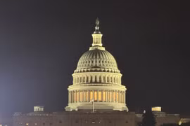 Trụ sở Quốc hội Mỹ (Điện Capitol) tại thủ đô Washington D.C. (Ảnh: Đoàn Hùng/TTXVN)