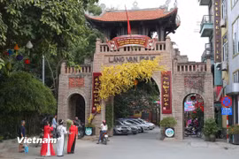 Làng lụa Vạn Phúc - điểm đến du lịch nổi tiếng của Thủ đô. (Nguồn: Vietnam+)