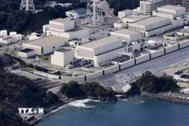 Nhà máy điện hạt nhân Onagawa ở tỉnh Miyagi, Nhật Bản. (Ảnh: Kyodo/TTXVN phát)