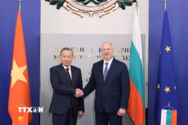 Tổng Bí thư Tô Lâm hội kiến Thủ tướng Bulgaria Rosen Zhelyazkov. (Ảnh: Thống Nhất/TTXVN)
