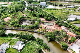 Di tích Lịch sử-Văn hóa cấp Quốc gia Nọc Nạng hình thành ở nơi diễn ra cuộc nổi dậy của anh em Mười Chức trên cánh đồng Nọc Nạng (phường Giá Rai, tỉnh Cà Mau) cách đây gần một thế kỷ (năm 1928). (Ảnh: Hồng Đạt/TTXVN)