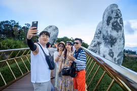 Du khách Hàn Quốc tới Đà Nẵng. (Nguồn: Vietnam+)