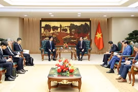 Phó Thủ tướng Hồ Quốc Dũng tiếp Phó Thủ tướng kiêm Bộ trưởng Bộ Khoa học và Công nghệ thông tin Hàn Quốc Bae Kyung Hoon. (Nguồn: Báo Chính phủ)
