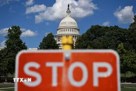 Tòa nhà Quốc hội Mỹ tại Washington, D.C. (Ảnh: THX/TTXVN phát)