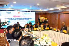 Quang cảnh Hội nghị Xúc tiến thương mại, du lịch và đầu tư tỉnh Lâm Đồng năm 2026 tại thủ đô Phnom Penh, Vương quốc Campuchia. (Ảnh: Minh Hưng/TTXVN)