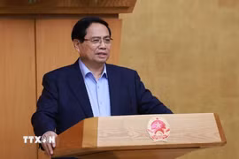 Thủ tướng Phạm Minh Chính chủ trì Phiên họp Chính phủ thường kỳ tháng 10/2025. (Ảnh: Dương Giang/TTXVN)