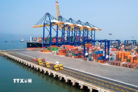 Cảng quốc tế Lạch Huyện, thành phố Hải Phòng. (Ảnh: Hoàng Ngọc/TTXVN)