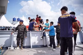 Các tàu và phà Pelni đã được huy động để vận chuyển hàng cứu trợ tới các khu vực đảo xa khó tiếp cận bằng đường bộ. (Ảnh: TTXVN phát)