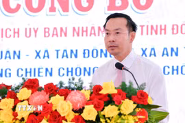 Ông Nguyễn Thanh Nhàn, Phó Bí thư Tỉnh ủy, Chủ tịch Ủy ban Nhân dân tỉnh Đồng Tháp. (Ảnh: Hồng Nhung/TTXVN)