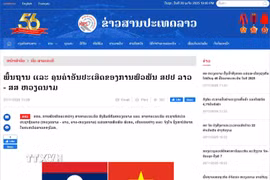 Bài viết ca ngợi mối quan hệ hữu nghị vĩ đại Việt Nam-Lào đăng trên báo điện tử Pathet Lao của Hãng Thông tấn xã Lào. (Nguồn: TTXVN phát)