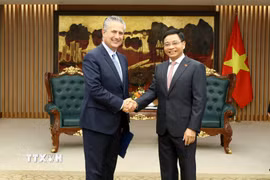 Phó Thủ tướng Nguyễn Văn Thắng tiếp Tổng Giám đốc điều hành Citigroup Ernesto Torres Cantú. (Ảnh: Xuân Tùng/TTXVN)