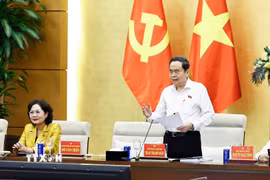 Ủy viên Bộ Chính trị, Bí thư Đảng ủy Quốc hội, Chủ tịch Quốc hội Trần Thanh Mẫn phát biểu. (Ảnh: Doãn Tấn/TTXVN)