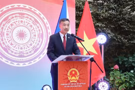 Đại sứ Dương Hoài Nam phát biểu tại buổi lễ. (Nguồn: VOV)