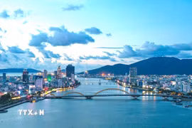 Thành phố Đà Nẵng nhìn từ trên cao. (Ảnh: Quốc Dũng/TTXVN)