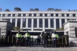 Tòa án Hiến pháp Hàn Quốc tại thủ đô Seoul. (Nguồn: THX/TTXVN)