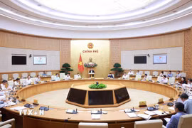 Phiên họp Chính phủ chuyên đề về xây dựng pháp luật tháng 9/2025 (phiên thứ hai). (Ảnh: Dương Giang/TTXVN)