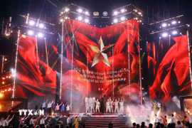 Chương trình nghệ thuật Gala "Tổ quốc bình yên." (Ảnh: Phạm Kiên/TTXVN)