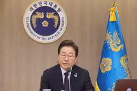 Tổng thống Hàn Quốc Lee Jae Myung phát biểu tại cuộc họp ở Seoul. (Ảnh: Yonhap/TTXVN)