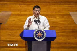 Ông Rodrigo Duterte khi còn là Tổng thống Philippines. (Ảnh: AFP/TTXVN)