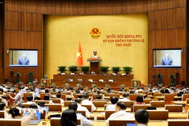 Bộ trưởng Bộ Tài chính Ngô Văn Tuấn phát biểu giải trình, làm rõ một số vấn đề đại biểu Quốc hội nêu. (Ảnh: Doãn Tấn/TTXVN)