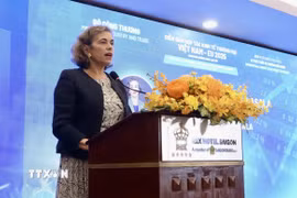 Bà Carmen Cano de Lasala, Đại sứ Tây Ban Nha tại Việt Nam. (Ảnh: Xuân Anh/TTXVN)
