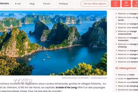 Bài viết của routard.com đánh giá vịnh Hạ Long của Việt Nam là “một trong những kỳ quan đẹp nhất thế giới” mà mỗi người nên đến chiêm ngưỡng ít nhất một lần trong đời. (Ảnh: TTXVN phát)