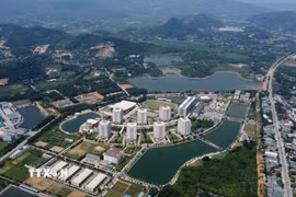 Khu đô thị Hòa Lạc với mục tiêu phát triển trở thành đô thị vệ tinh lớn nhất trong 5 đô thị được quy hoạch xung quanh trung tâm Thủ đô. (Ảnh: Huy Hùng/TTXVN)