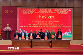 Các cơ quan, sở ngành thành phố Hà Nội quyết tâm tạo hành lang pháp lý vững chắc để các bên cùng chung tay bảo vệ lợi ích công và những người dễ bị tổn thương trong xã hội. (Ảnh: Kim Anh/TTXVN)