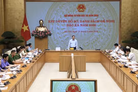 Phó Thủ tướng Thường trực Phạm Gia Túc chủ trì Hội đồng Tư vấn đặc xá năm 2026 họp phiên toàn thể, xét duyệt hồ sơ, danh sách đề nghị đặc xá. (Ảnh: Lâm Khánh/TTXVN)