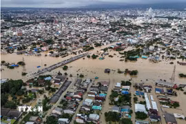 Ngập lụt do mưa lớn tại quận Hat Yai, tỉnh Songkhla, Thái Lan ngày 25/11/2025. (Nguồn: Reuters/TTXVN)