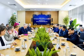Quang cảnh buổi làm việc. (Ảnh: TTXVN phát)