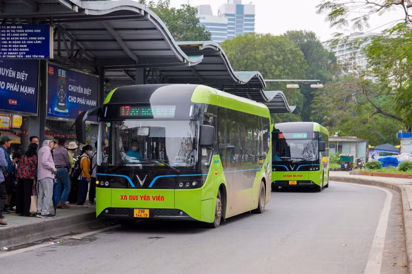 Hà Nội miễn phí vé xe buýt, tàu điện trong dịp nghỉ Lễ Quốc khánh 2/9. (Ảnh: PV/Vietnam+)