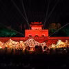 Các màn trình diễn 3D mapping tại chương trình khai mạc Lễ hội tại Hoàng thành Thăng Long. (Ảnh: Khánh Hoà/TTXVN)